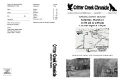 CIRCLE OF SUPPORTERS - Critter Creek Wildlife Station