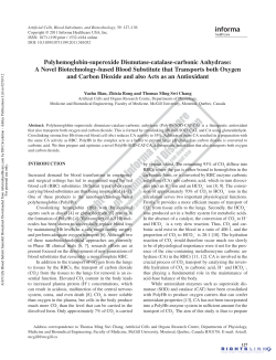 Polyhemoglobin-superoxide Dismutase-catalase