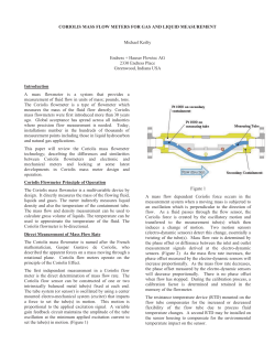 Coriolis Mass Flow Meters for Liquid and Gas Measurement