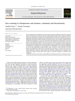 (2010) Face scanning in chimpanzees and humans: Continuity and
