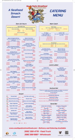 MENU - South Padre Streetfood