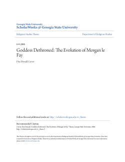 Goddess Dethroned: The Evolution of Morgan le Fay
