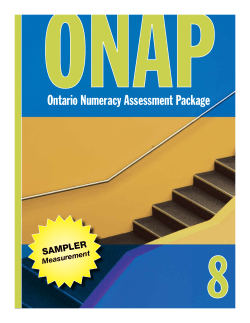 Ontario Numeracy Assessment Package