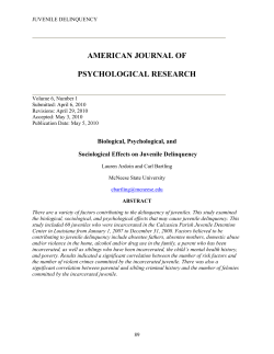 Biological, Psychological, and Sociological Effects on Juvenile