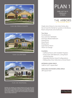 PLAN 1 - Sycamore Creek
