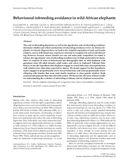 Behavioural inbreeding avoidance in wild African elephants