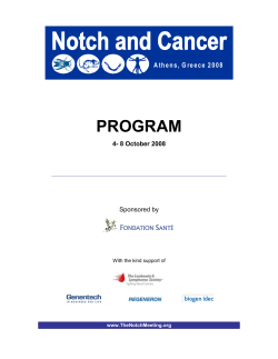 Notch and Cancer, 2008