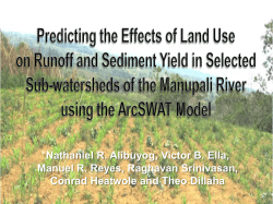 Predicting the Effects of Land Use on Runoff and Sediment Yield in