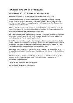 HOW CLOSE DID D-DAY COME TO FAILURE?