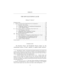 THE NEW ELECTIONS CLAUSE