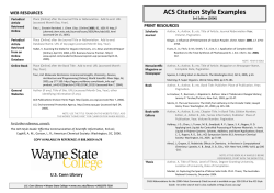 ACS Citation Style Examples
