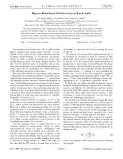 Rigorous Definition of Oxidation States of Ions in Solids