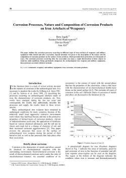 Corrosion Processes, Nature and Composition of Corrosion