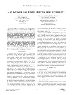 Can Lexicon Bad Smells Improve Fault Prediction?