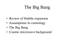 The Big Bang - University of Iowa Astrophysics