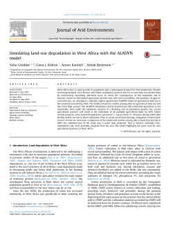 Simulating land-use degradation in West Africa with the ALADYN