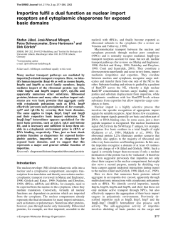 Importins fulfil a dual function as nuclear import receptors and