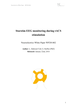 NEWP201402 - Starstim EEG monitoring during tACS stimulation