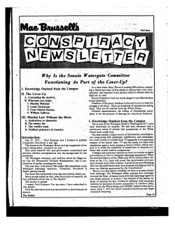 Why Is the Senate Watergate Committee Functioning As Part of the