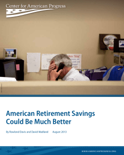 American Retirement Savings Could Be Much Better
