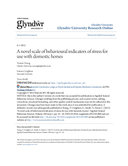 A novel scale of behavioural indicators of stress for use with