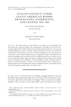 Italian Society under Anglo-American Bombs: Propaganda