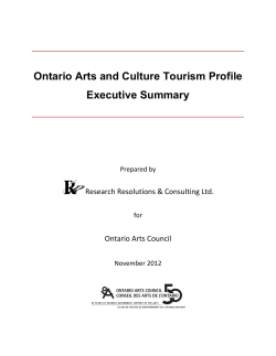 Executive Summary - Ontario Arts Council