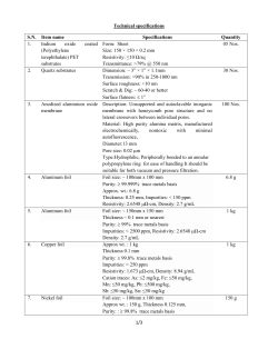 1/3 Technical specifications SN Item name - DAE e