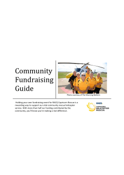 Community Fundraising Guide - RACQ Capricorn Helicopter