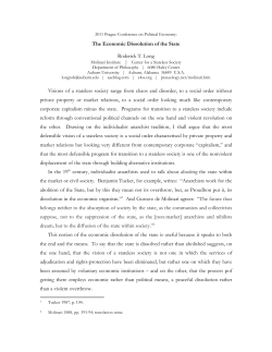 The Economic Dissolution of the State