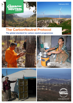 The CarbonNeutral Protocol - The Carbon Neutral Company