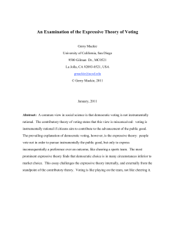 An Examination of the Expressive Theory of Voting