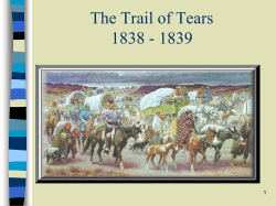 Indian Removal Act and Trail of Tears Web