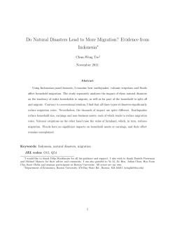 Do Natural Disasters Lead to More Migration? Evidence