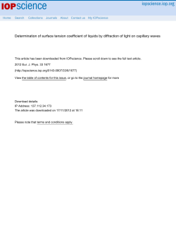 Surface Tension from capillary wave diffraction - Rose