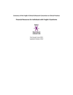 Financial Resources for Fragile X