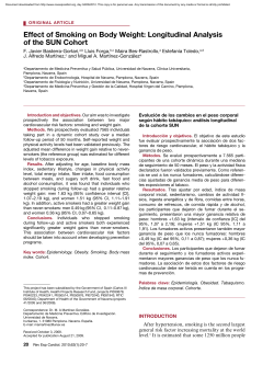 Effect of Smoking on Body Weight: Longitudinal