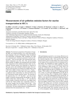 Measurements of air pollution emission factors for marine