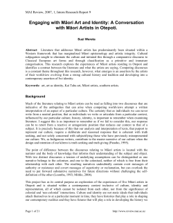 Engaging with Māori Art and Identity: A Conversation