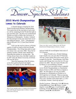 2010 World Championships comes to Colorado