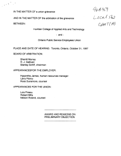 Humber College of Applied Arts and