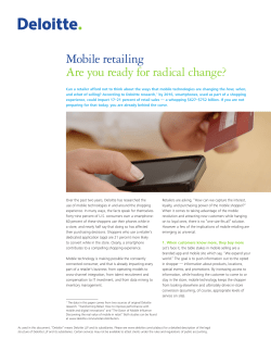 Mobile retailing Are you ready for radical change?