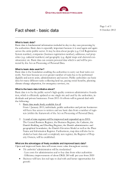 Fact sheet - basic data