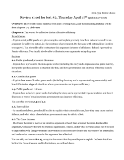 Opportunity cost, E - James Green