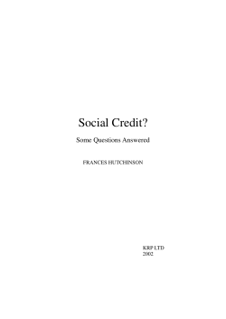 Read more - Social Credit Secretariat