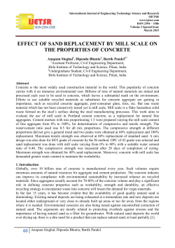 effect of sand replacement by mill scale on the properties of