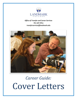 Cover Letters - Landmark College