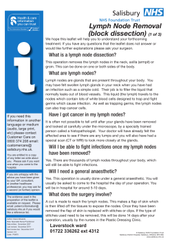 Lymph Node Removal (block dissection) (1 of 3)