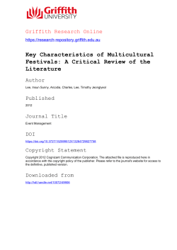 Key Characteristics of Multicultural Festivals