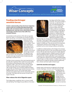 Feeding starch/sugar sensitive horses